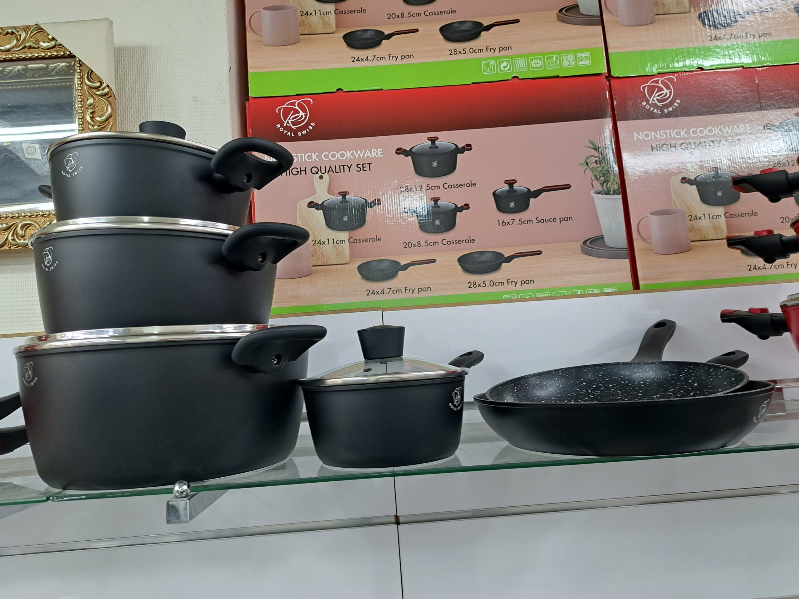 Batterie de cuisine 10pcs Noir RS