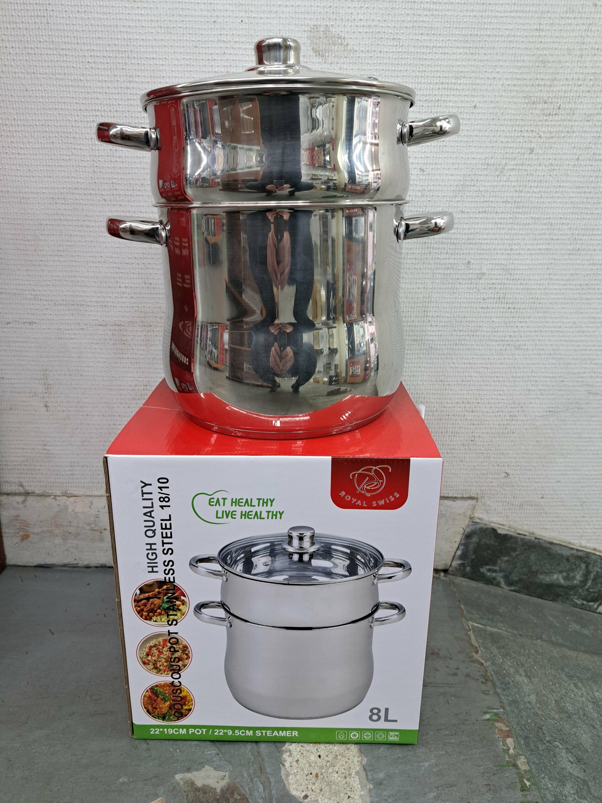 Couscoussier inox 8L