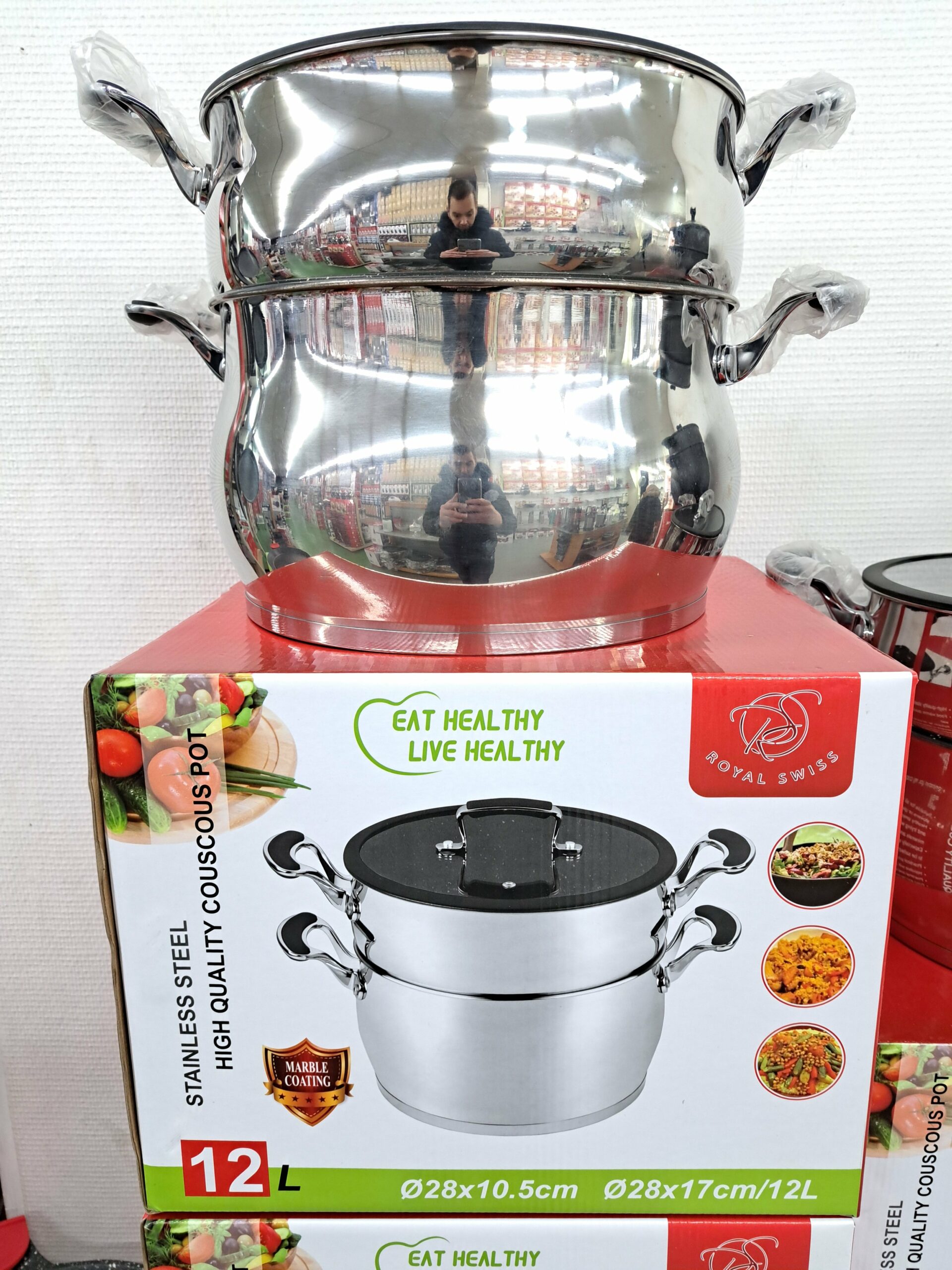 Couscoussier inox/pierre 12L