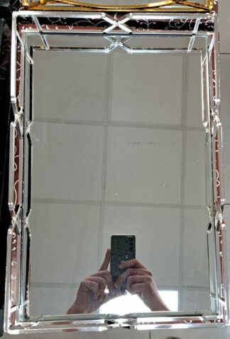 Plateau miroir argenté