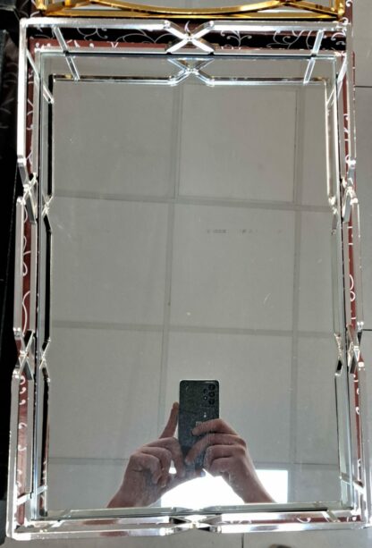 Plateau miroir argenté