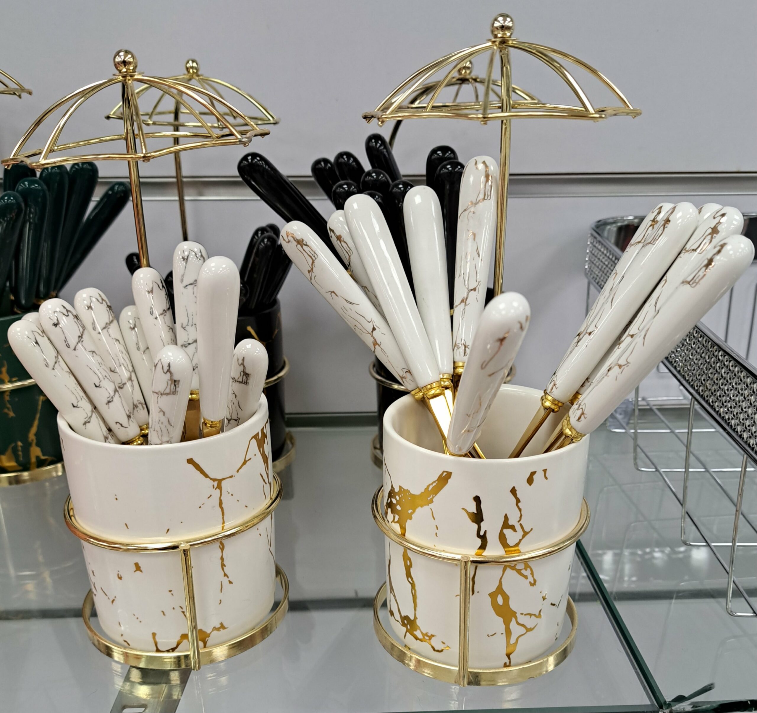Ménagère 24pcs blanc/marbré