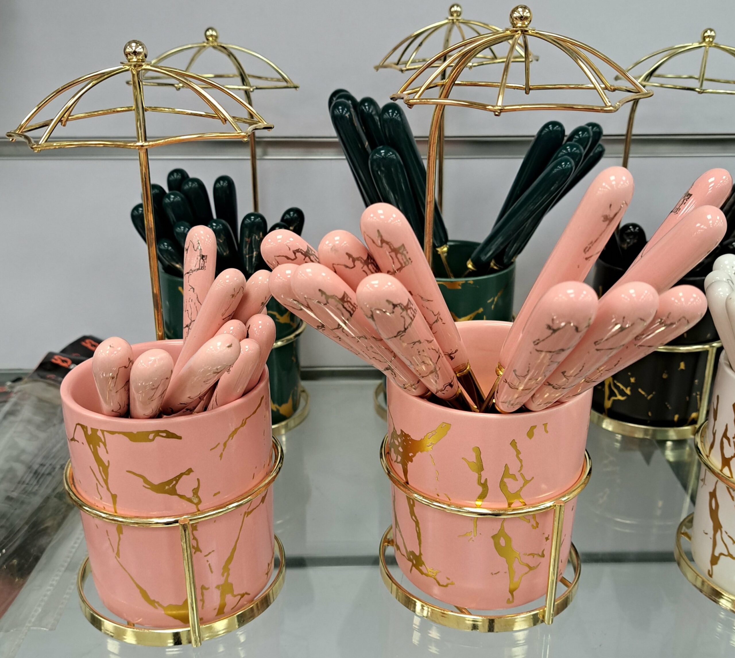 Ménagère 24pcs rose/marbré