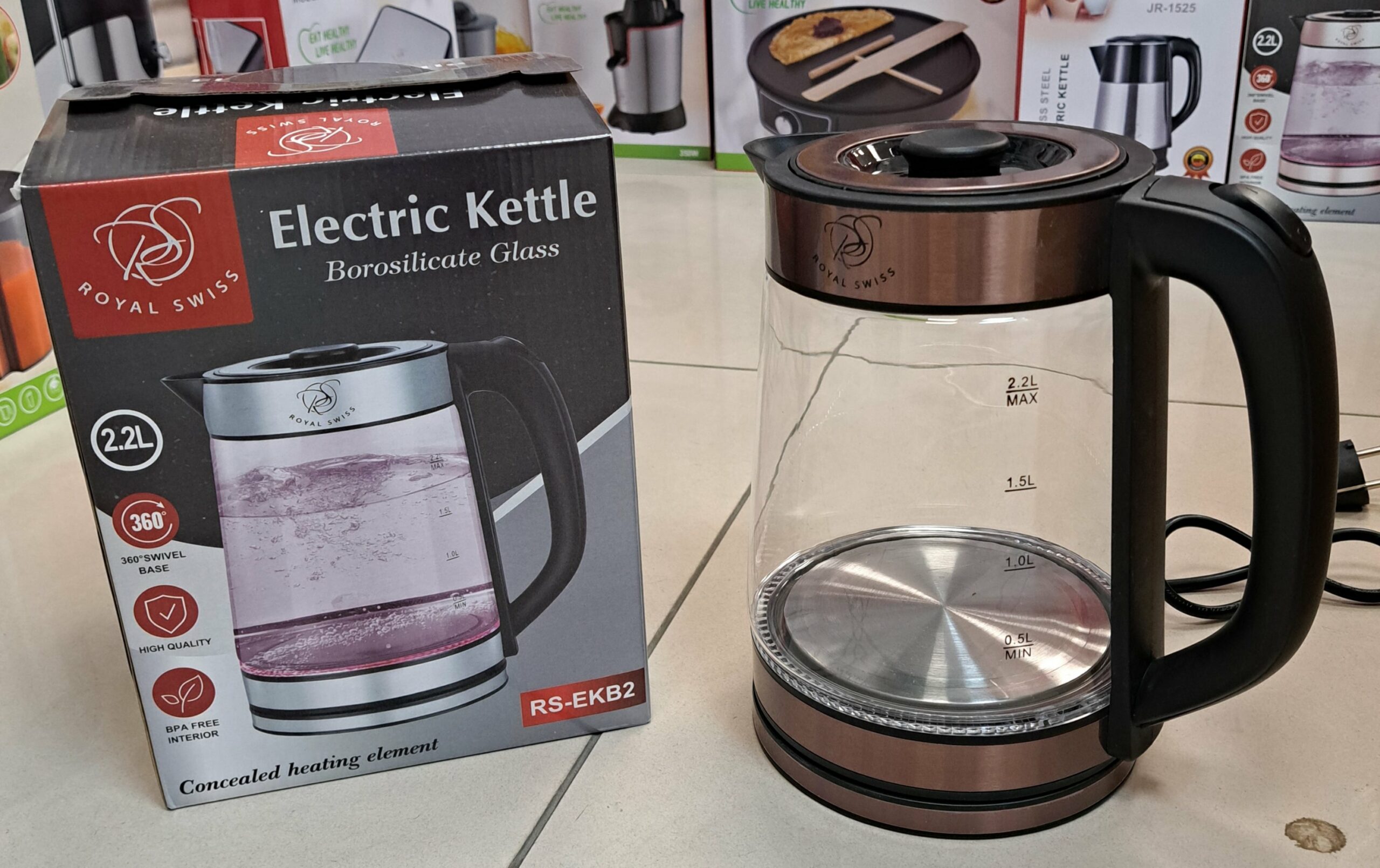 Bouilloire 2.2L Led Rose