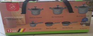 Batterie de cuisine 12pcs silicone bleu