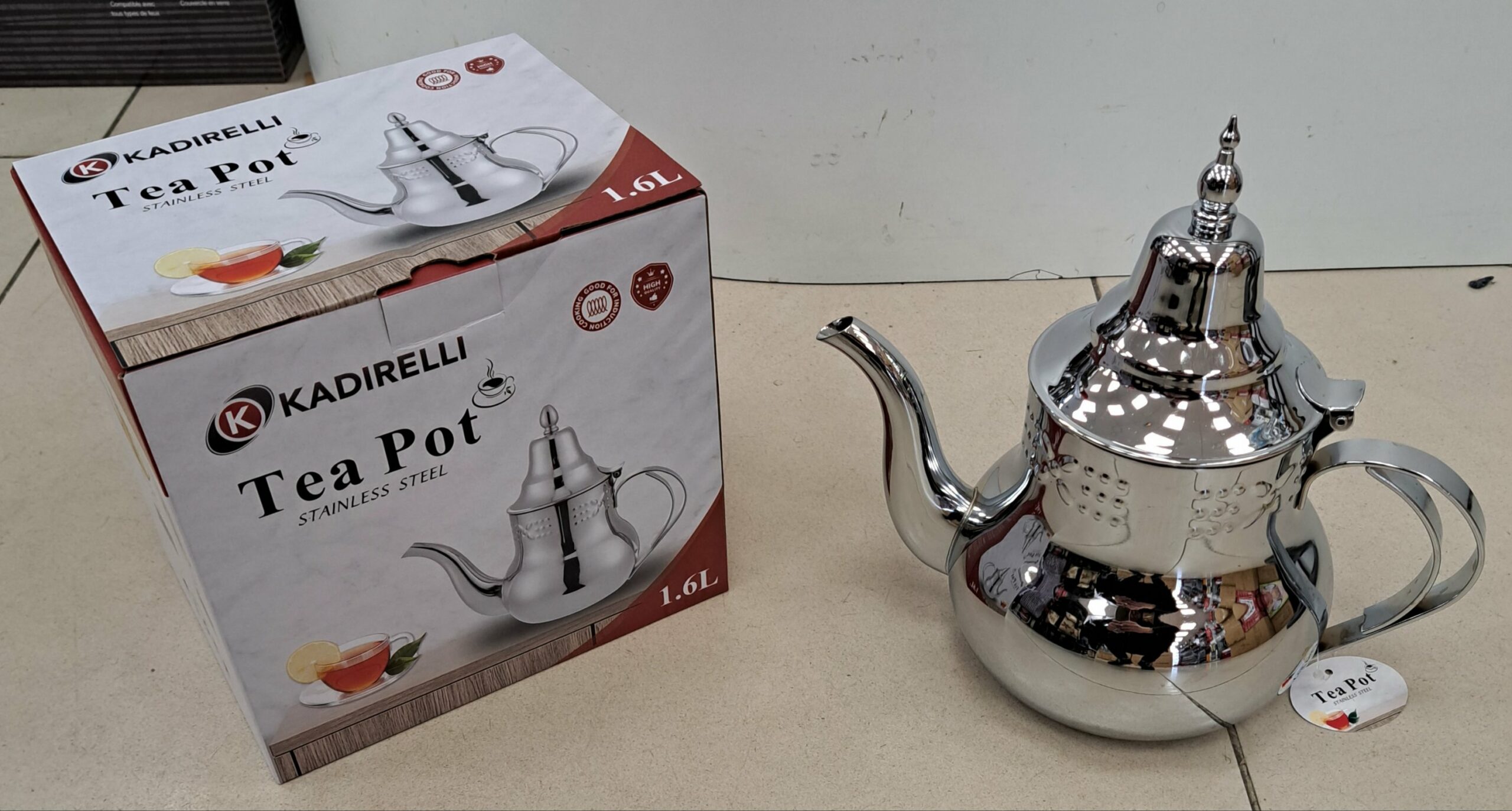 Theiere 1.6L argenté - K701-CH16