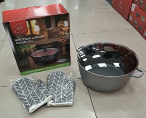Faitout 32cm + gant X2 SILVER