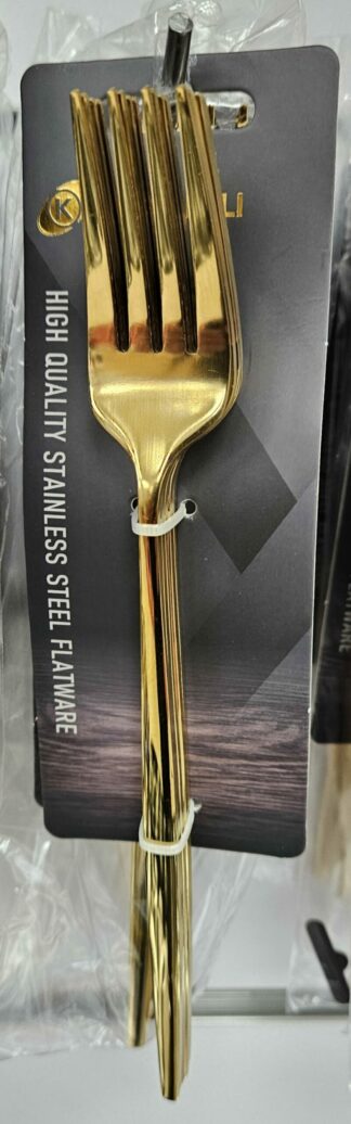 Fourchette à dîner x6 - Modern/Gold