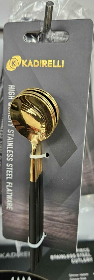 Cuillère à désert x6 - Modern/Gold+Black