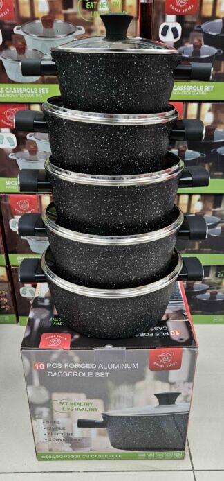 Batterie 10pcs Noir - 20cm/22cm/24cm/26cm/28cm