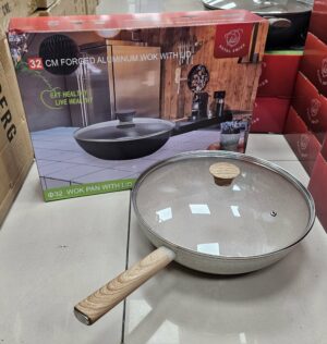 Wok 32cm Beige
