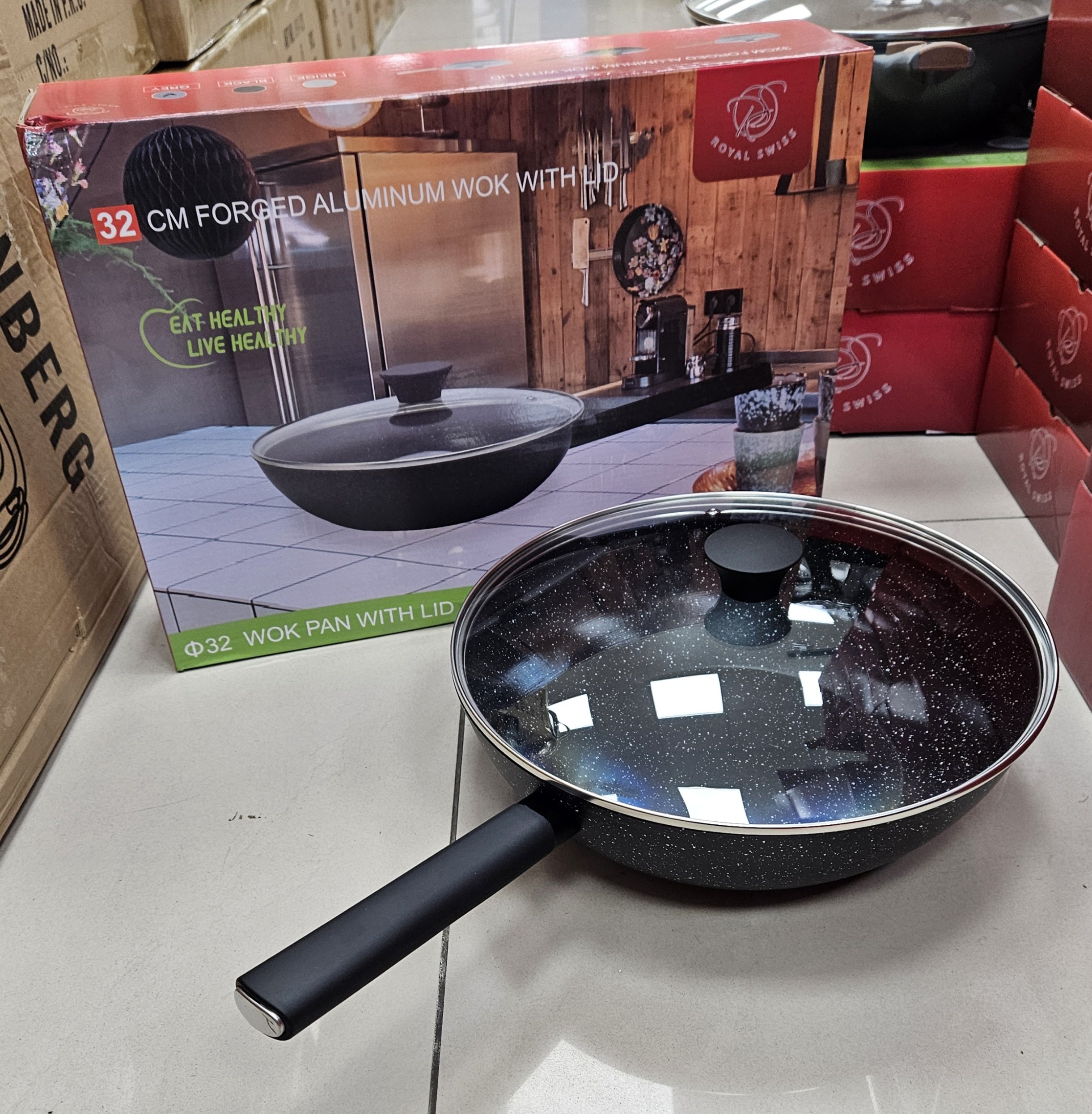 Wok 32cm Noir