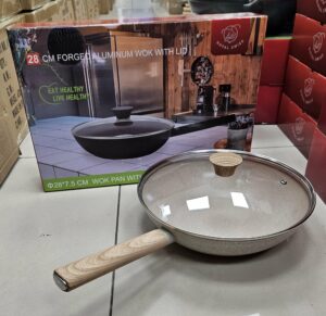 Wok 28cm Beige