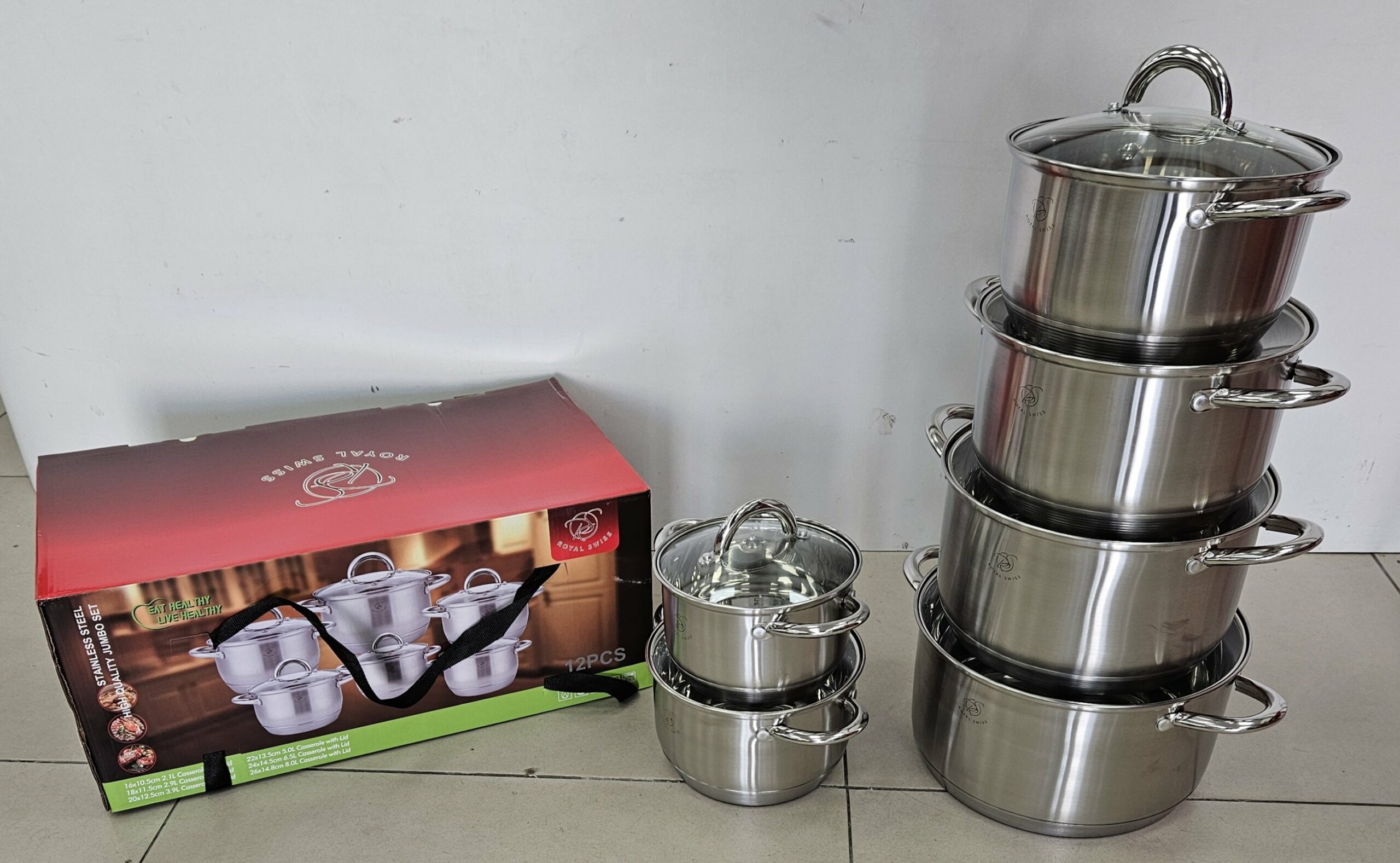 Faitout inox 16/18/20/22/24/26cm