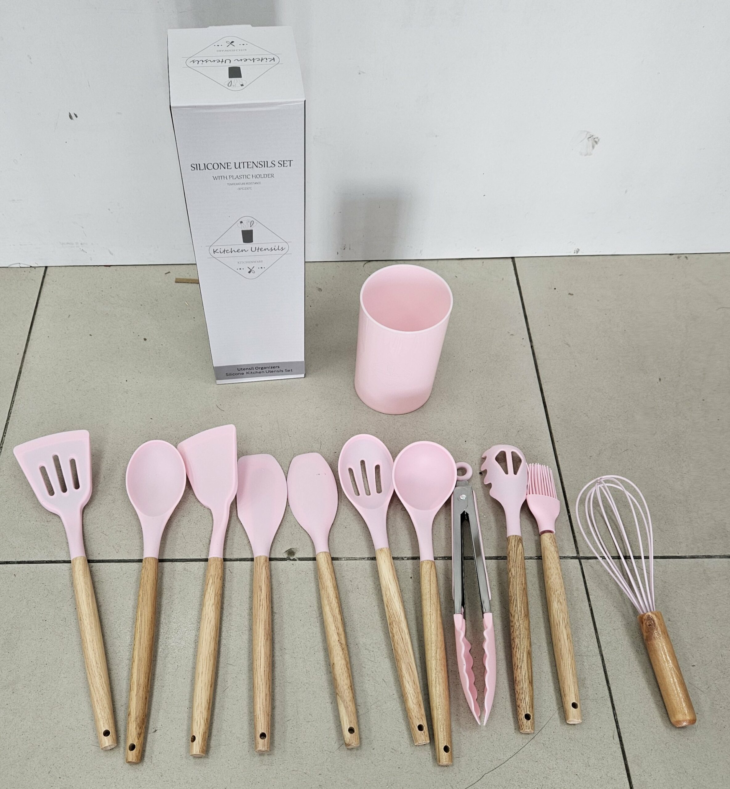 Ustensile silicone 12pcs - Rose – Image 2