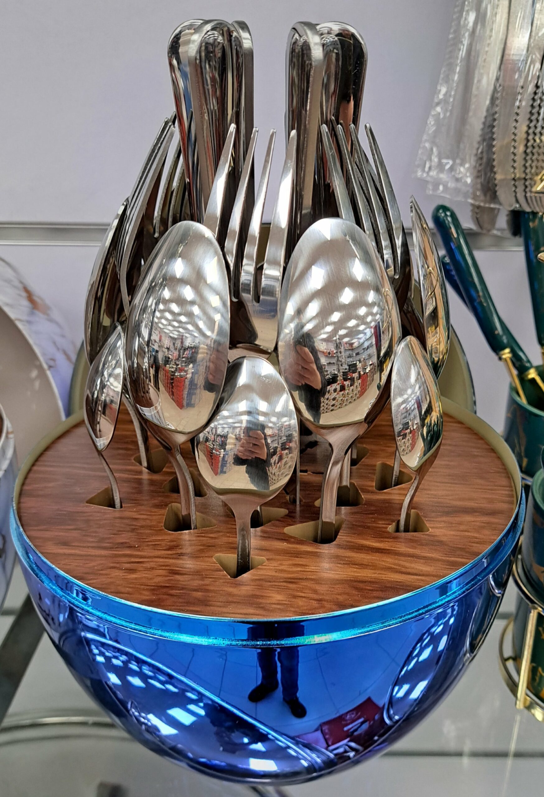 Ménagère 24pcs - oeuf bleu
