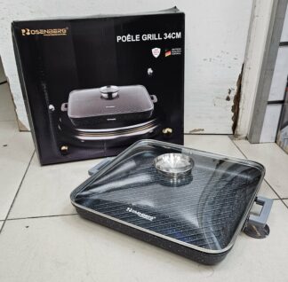 Grill 34cm avec couvercle + bouchon arôme