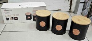 Pot à épices 3pcs Rond/Noir - K103-B1