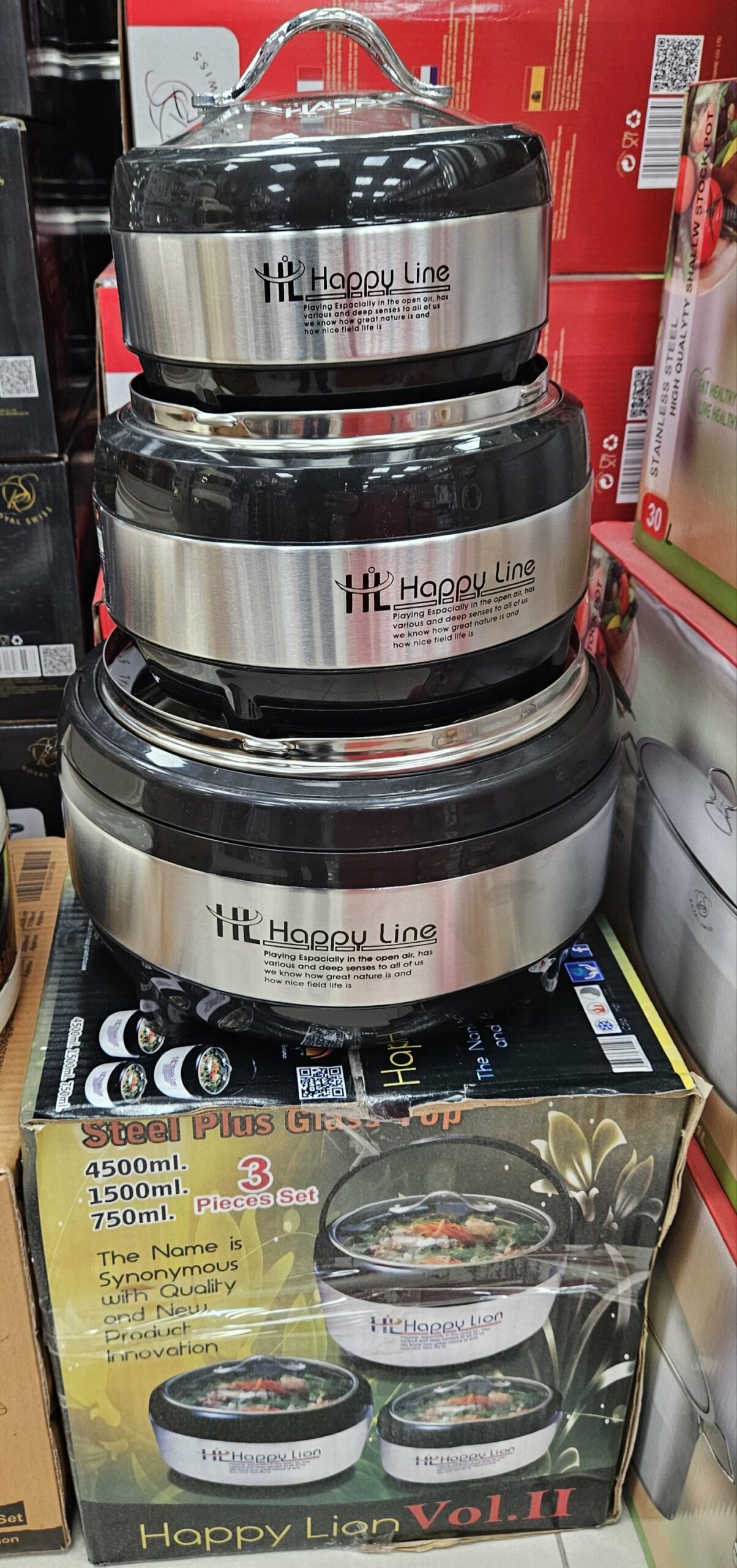 Thermos Alimentaire 0.75L + 1.5L + 4.5L - Happy Line