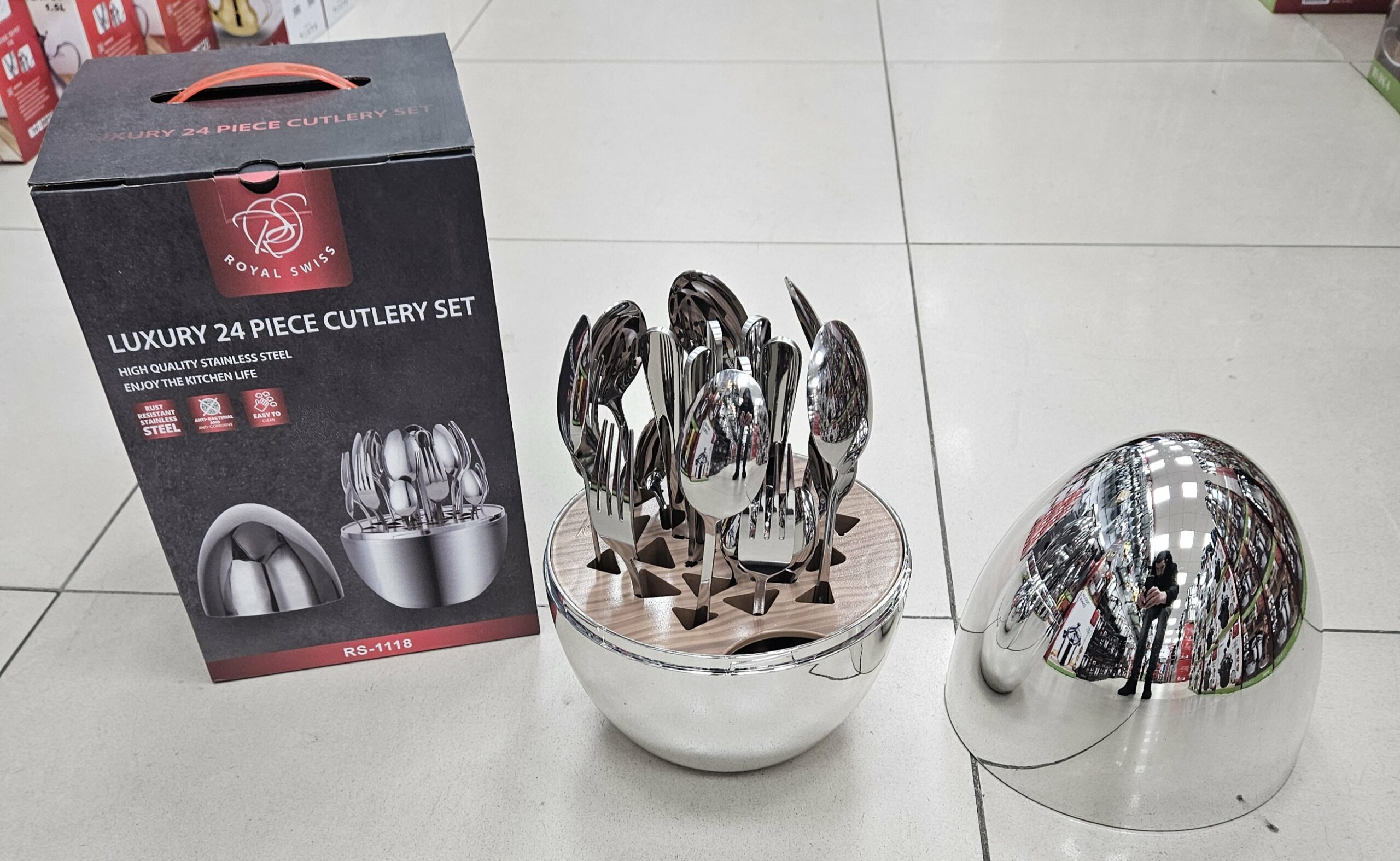 Ménagère 24pcs - Oeuf argenté