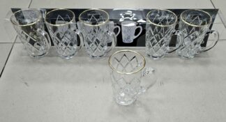 Verre 6pcs Gold packaging plastique