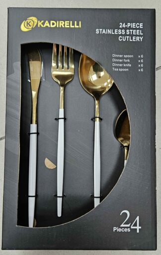 Ménagère 24pcs Blanc/Gold - K0562-24WG