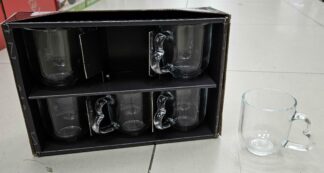 Verre 6pcs transparent poignet coeur