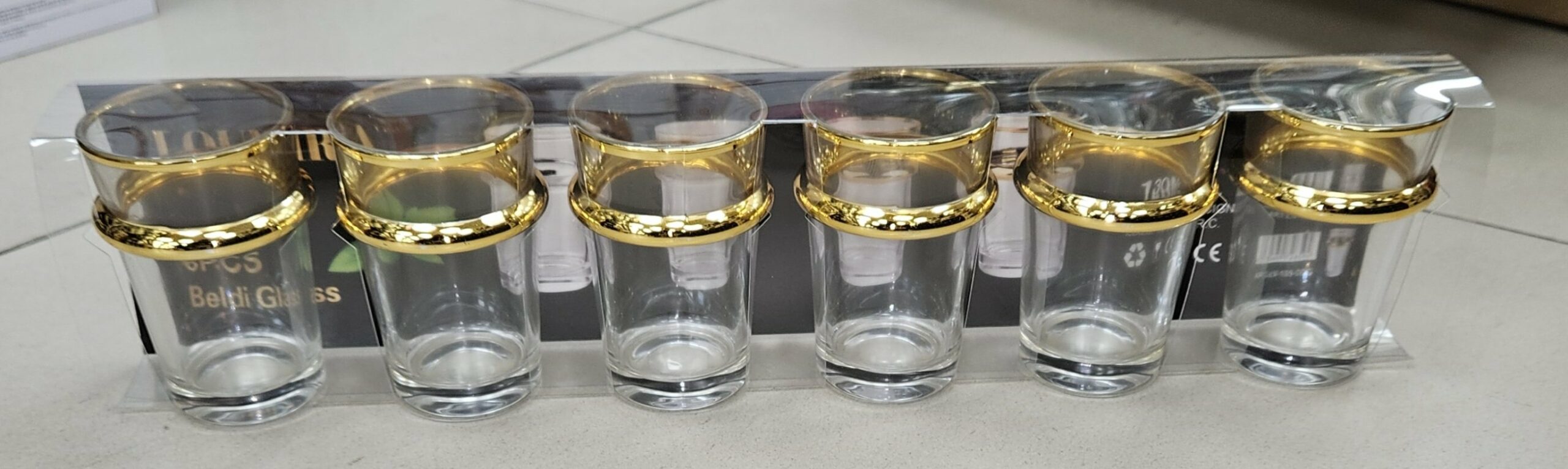 Verre à thé 6pcs - cercle gold