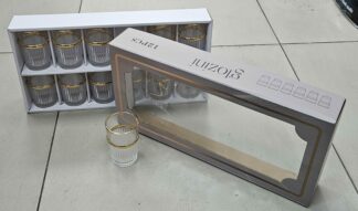 Verre à thé 12pcs Doré - P3616B-12G