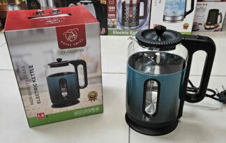 Bouilloire électrique 1.8L verre/Bleu