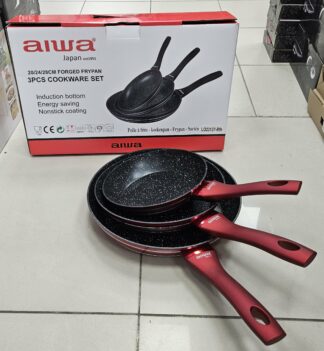 Poele 3pcs rouge - Aiwa