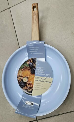 Poele 28cm Ceramique Bleu