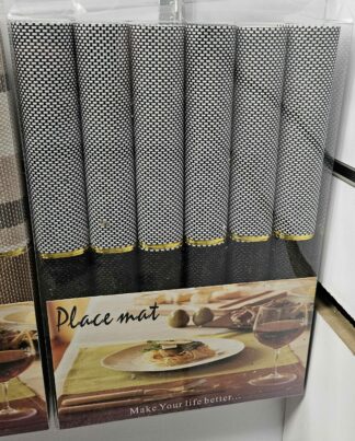Set de table 6pcs Noir/Gris