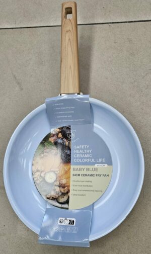 Poele 24cm ceramique bleu