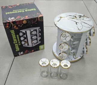 Caroussel à épices 12pcs Blanc Marbré