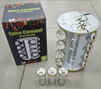 Caroussel à épices 16pcs blanc/marbré