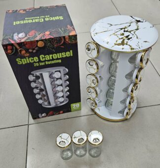 Caroussel à épices 20pcs blanc/marbré