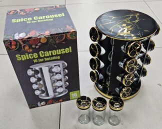 Caroussel à épices 16pcs Noir/marbré