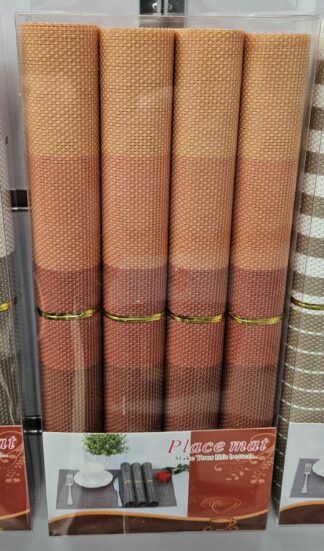 Set de table 4pcs orange/rouge