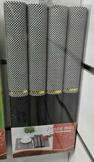 Set de table 4pcs Noir/Gris