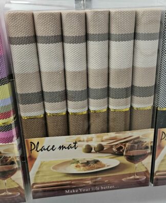 Set de table 6pcs Beige/marron