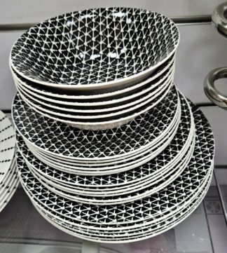 Service en porcelaine 24pcs Noir