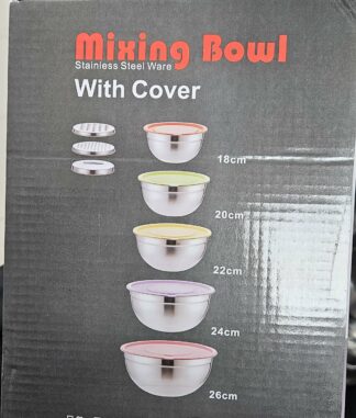 Tuperware 5pcs en inox + 3 rape + silicone - Mixing Bowl