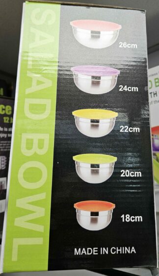 Tuperware 5pcs en inox - Salad Bowl