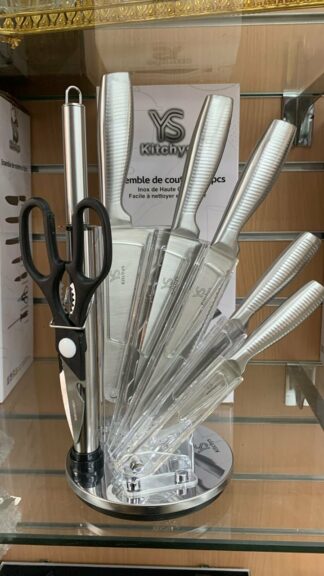 Couteaux socle inox 8pcs Silver - YS008S