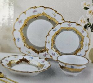 Service en porcelaine 24pcs Vert - Luxe - YS-T50