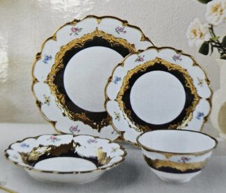 Service en porcelaine 24pcs Bleu - Luxe - YS-T49