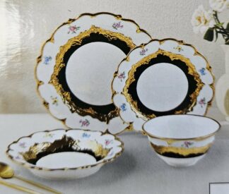 Service en porcelaine 24pcs Noir - Luxe - YS-T51