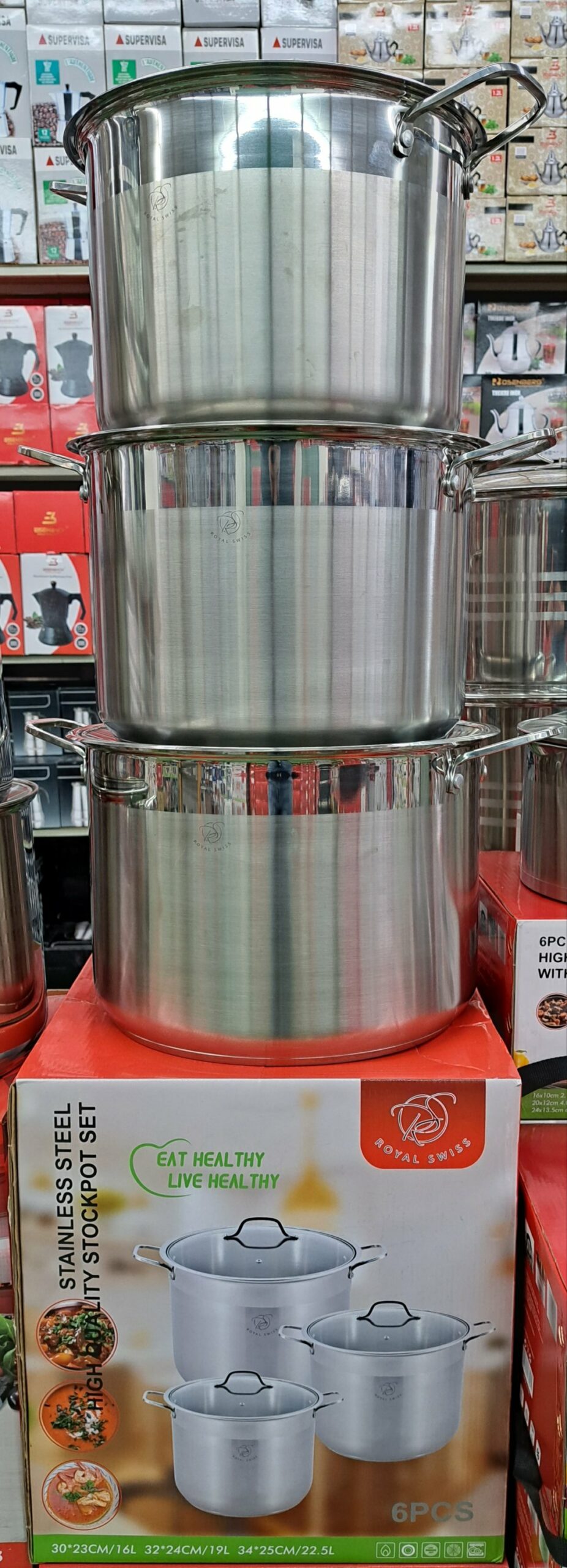 Stockpot 6 Pièces 16 L/19 L/22.5 L