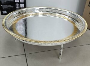 Plateau avec Pied Grand Bicolore - K94011l